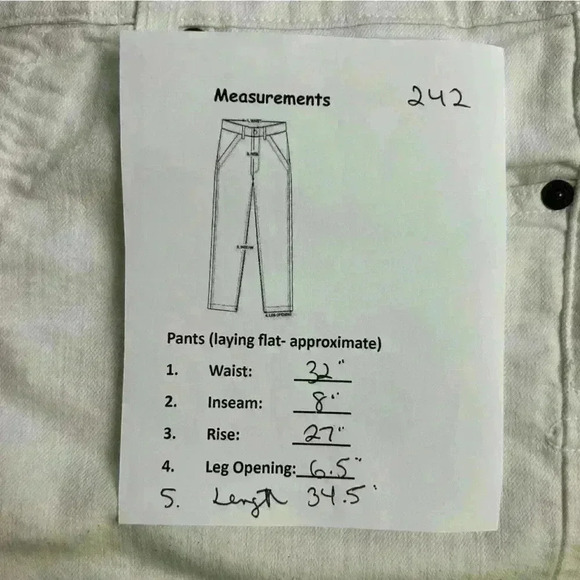 Lucky Brand Sienna Tomboy Ankle Crop White Denim Pants. Size 6/26 - Picture 13 of 13